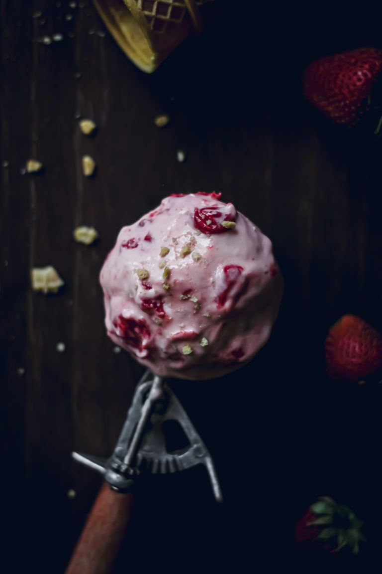 Strawberry Yogurt Cheesecake Ice Cream