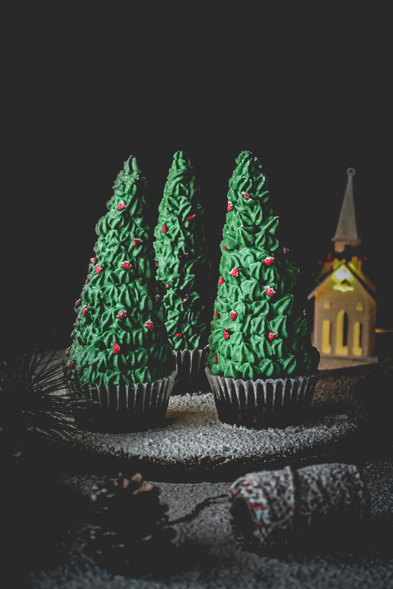 Christmas Tree Chocolate Cupcakes