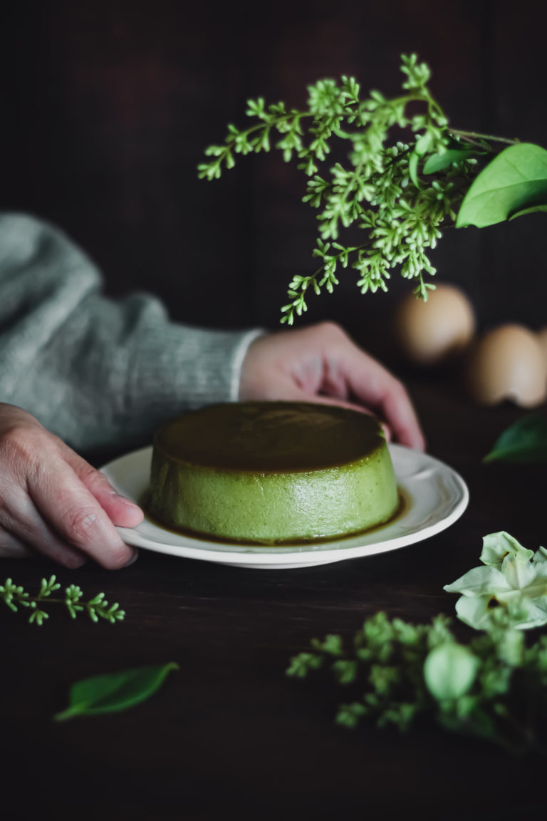 Matcha Caramel Flan