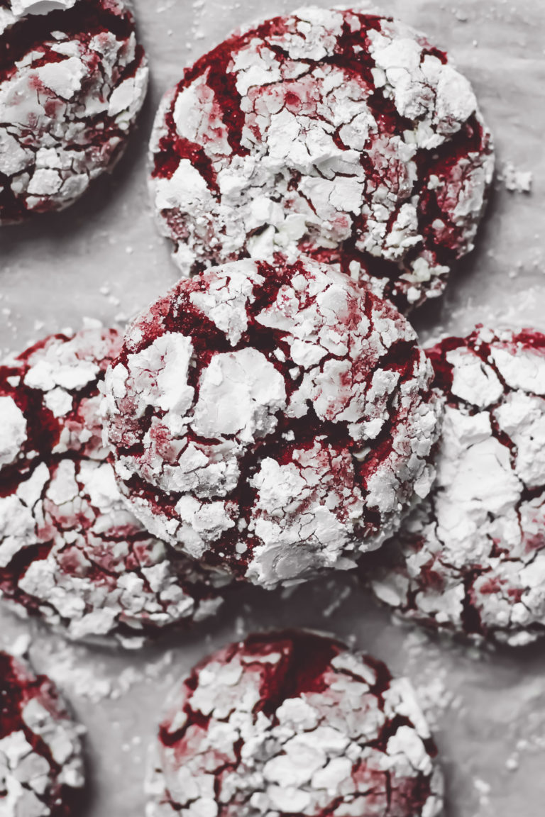 Red Velvet Crinkle Cookies